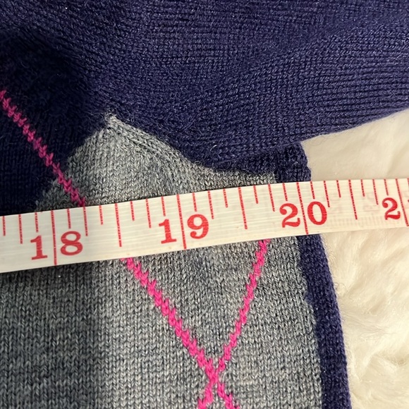 Jessica 100% merino wool argyle sweater - Picture 4 of 5